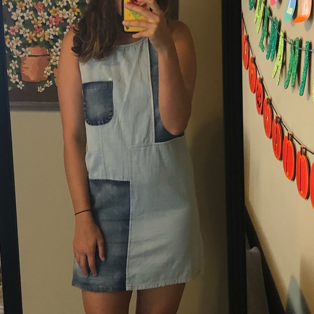 Vintage Denim Patch Dress